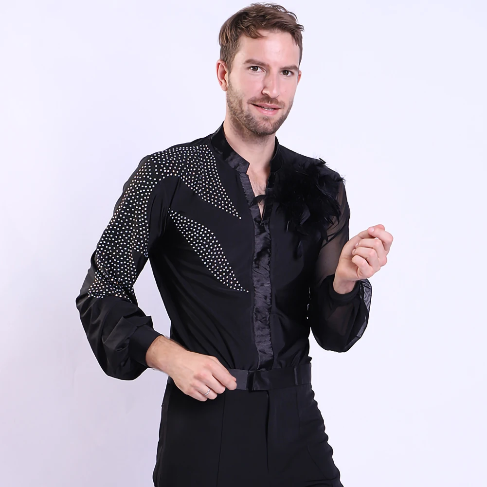 New Latin Dance Clothes Adult Men's Spring and Autumn Square Dance Costume Men's Step Costume Long Sleeve Rumba Top
New Latin Dance Clothes Adult Men's Spring and Autumn Square Dance Costume Men's Step Costume Long Sleeve Rumba Top