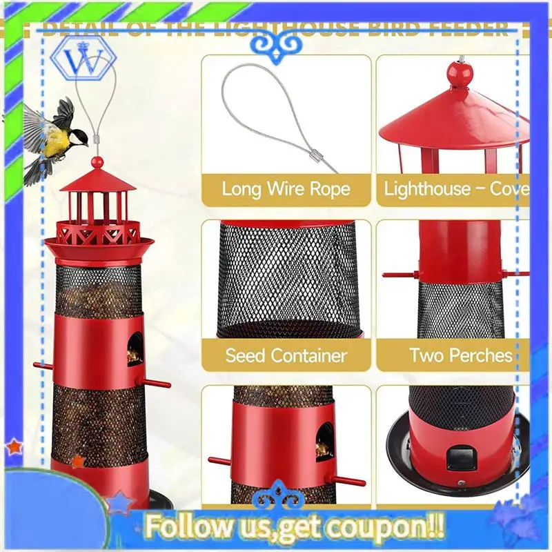 Easy To Use Large Capacity Bird Feeder Bird Feeders Metal Bird Seed For Black For Outdoors Hanging
Easy To Use Large Capacity Bird Feeder Bird Feeders Metal Bird Seed For Black For Outdoors Hanging