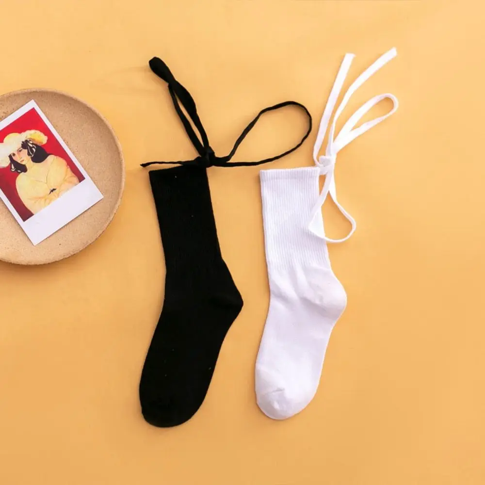 2 Pairs JK Lace-up Lolita Cotton Socks Long Rope All Match Solid Color Thin Sock Women Hosiery Korean Style Mid-Calf Tube Sock
2 Pairs JK Lace-up Lolita Cotton Socks Long Rope All Match Solid Color Thin Sock Women Hosiery Korean Style Mid-Calf Tube Sock