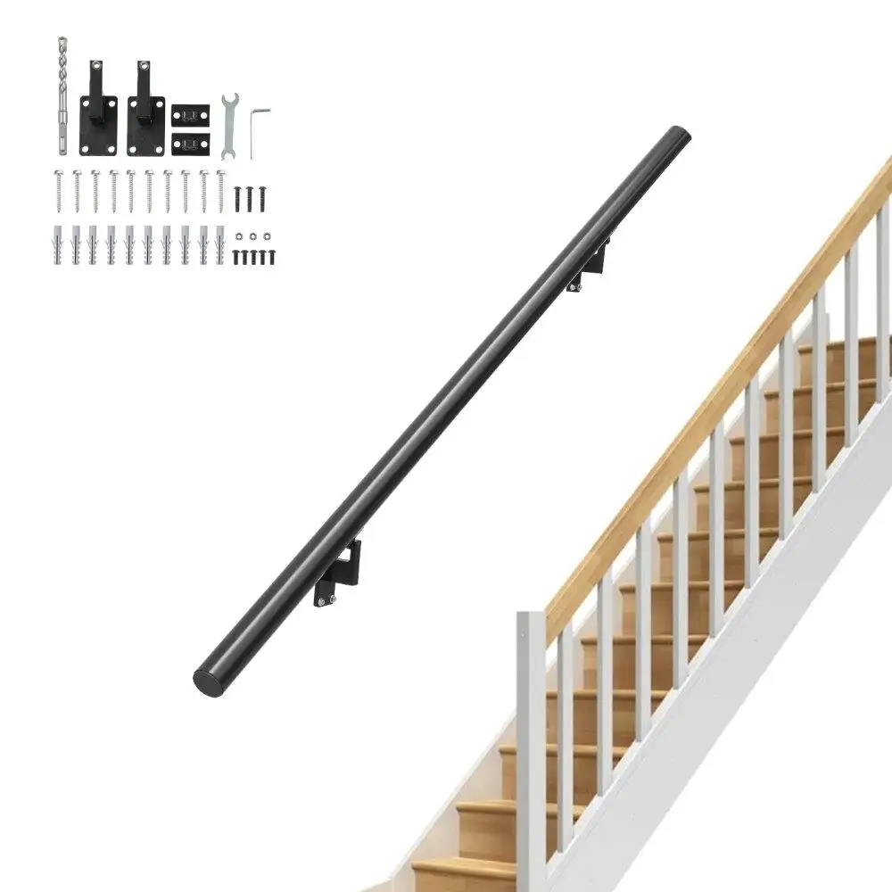Handrail Stair Railing, 4 ft, Wall Mount Handrails for indoor Stairs, Thickened Aluminum Alloy Hand with Installation Kit,
Handrail Stair Railing, 4 ft, Wall Mount Handrails for indoor Stairs, Thickened Aluminum Alloy Hand with Installation Kit,