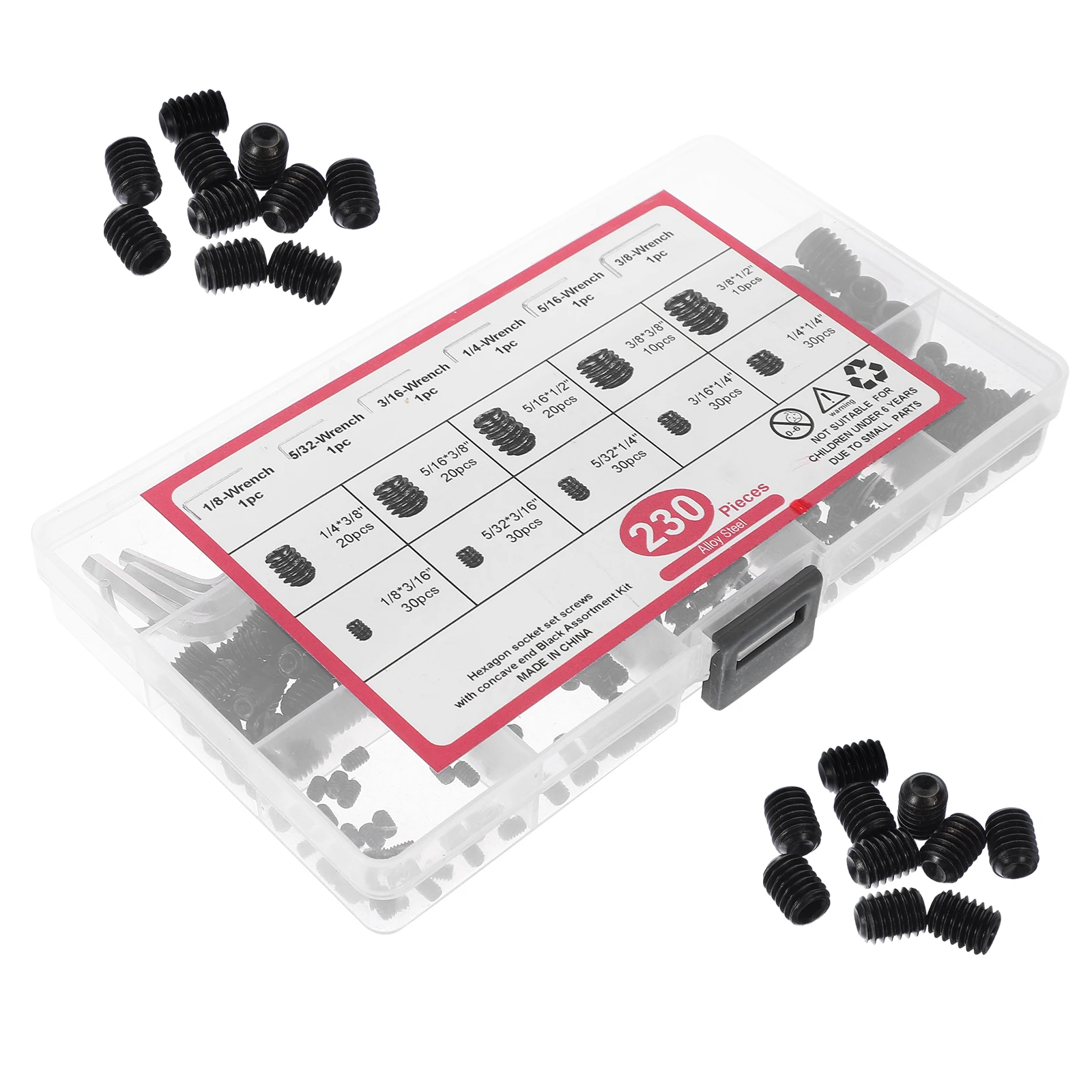 1 set Hexagon Screw Set 12.9 Grade Black Alloy Steel SAE Size Socket Screws Assortment Kit Carbon Steel Grub Screw
1 set Hexagon Screw Set 12.9 Grade Black Alloy Steel SAE Size Socket Screws Assortment Kit Carbon Steel Grub Screw