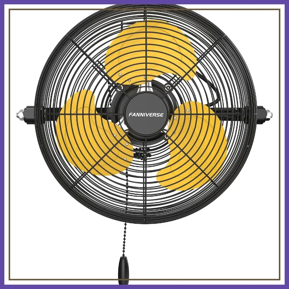 12 Inch High Velocity Wall Mount Fan, 2800 CFM, Heavy Duty Metal, 360° Tilt, Pull Chain for Garage Workshop Gym
12 Inch High Velocity Wall Mount Fan, 2800 CFM, Heavy Duty Metal, 360° Tilt, Pull Chain for Garage Workshop Gym
