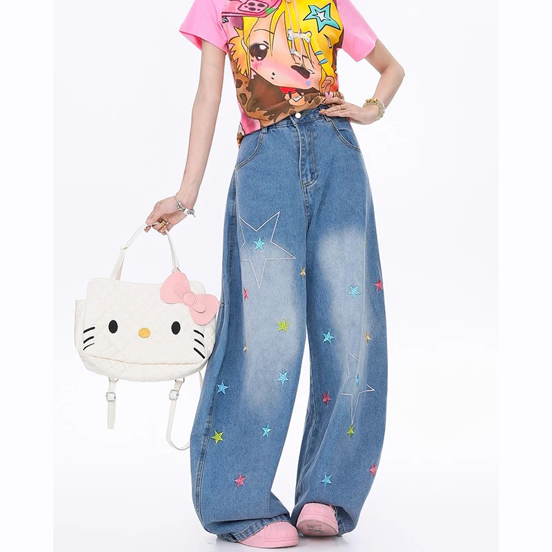 High Waist Straight Leg Jeans plus Size Women's Loose Slimming Wide Leg Pants Casual Versatile Denim Trousers for Ladies
High Waist Straight Leg Jeans plus Size Women's Loose Slimming Wide Leg Pants Casual Versatile Denim Trousers for Ladies
