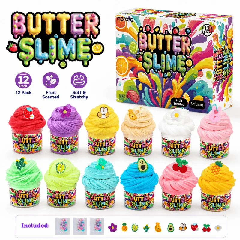 12 Colors Super Butter Slime Kit Bulk Wholesale DIY Fluffy Cloud Slime Foam Beads Charms Sensory Educational Craft Birthday Gift
12 Colors Super Butter Slime Kit Bulk Wholesale DIY Fluffy Cloud Slime Foam Beads Charms Sensory Educational Craft Birthday Gift