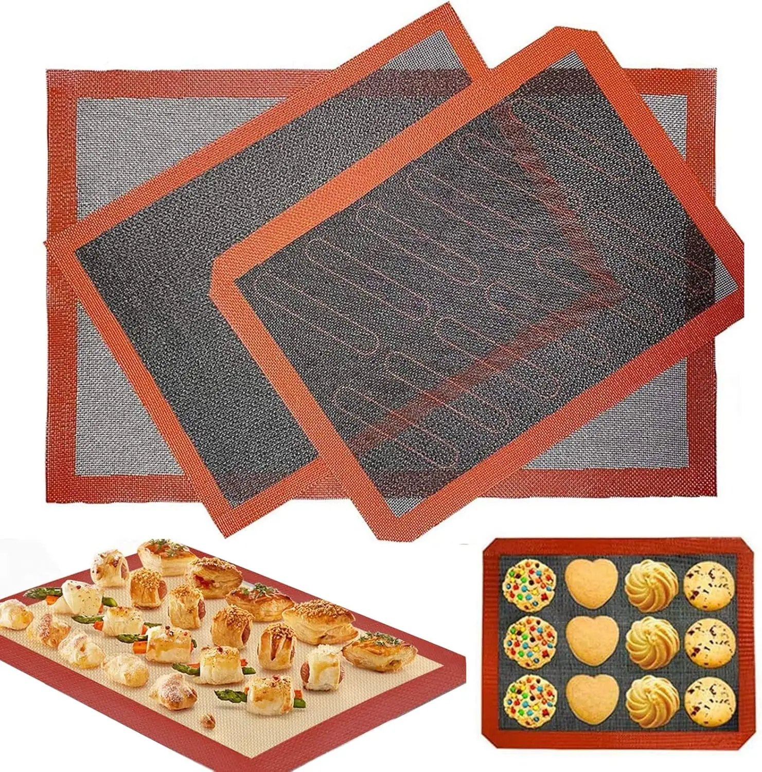 Silicone Hollow Baking Mat Set 3Pcs NonStick Oven Liner Perforated Mesh Pad BreathableHeat-Resistant Bakeware Mat Double-sided
Silicone Hollow Baking Mat Set 3Pcs NonStick Oven Liner Perforated Mesh Pad BreathableHeat-Resistant Bakeware Mat Double-sided