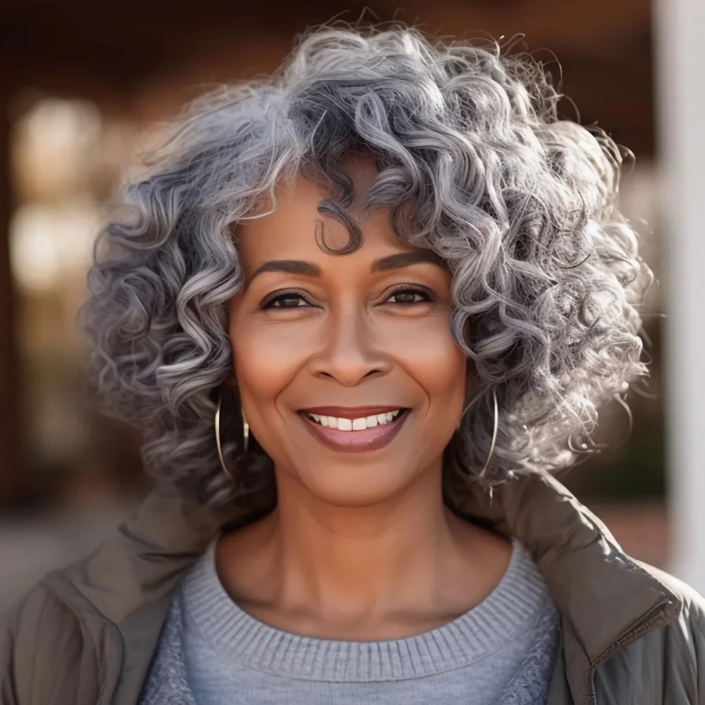 Soul Lady Seniors Salt & Pepper Wig Loose Curly Short Bob Silver Gray Human Hair Minimalist Glueless Wigs Brazilian Vingin Hair
Soul Lady Seniors Salt & Pepper Wig Loose Curly Short Bob Silver Gray Human Hair Minimalist Glueless Wigs Brazilian Vingin Hair