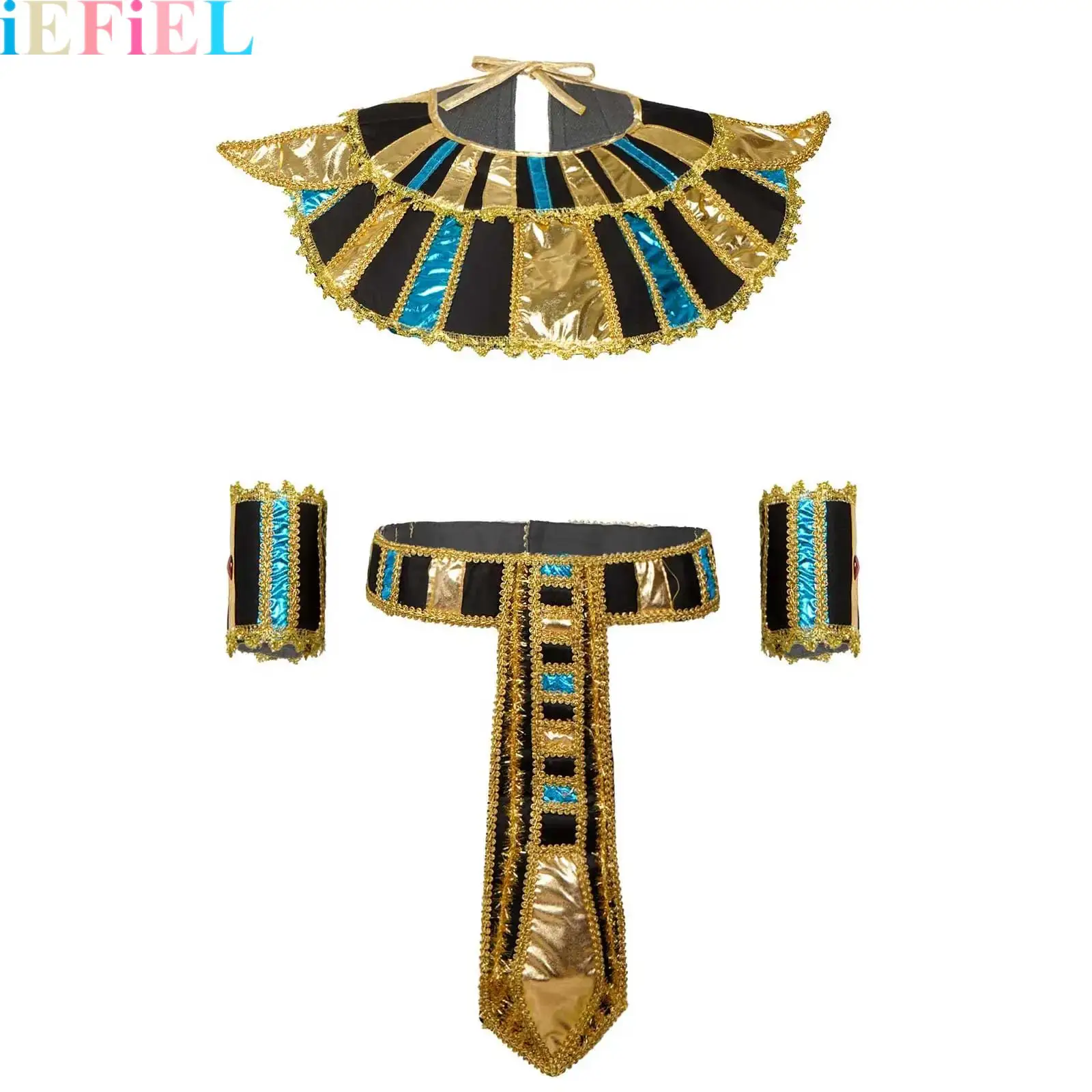 Egyptian Pharaoh Priest Costume Accessories Cleopatra Queen Cosplay Prop Neck Collar Belt Wrist Bands Set for Men Women Dress Up
Egyptian Pharaoh Priest Costume Accessories Cleopatra Queen Cosplay Prop Neck Collar Belt Wrist Bands Set for Men Women Dress Up