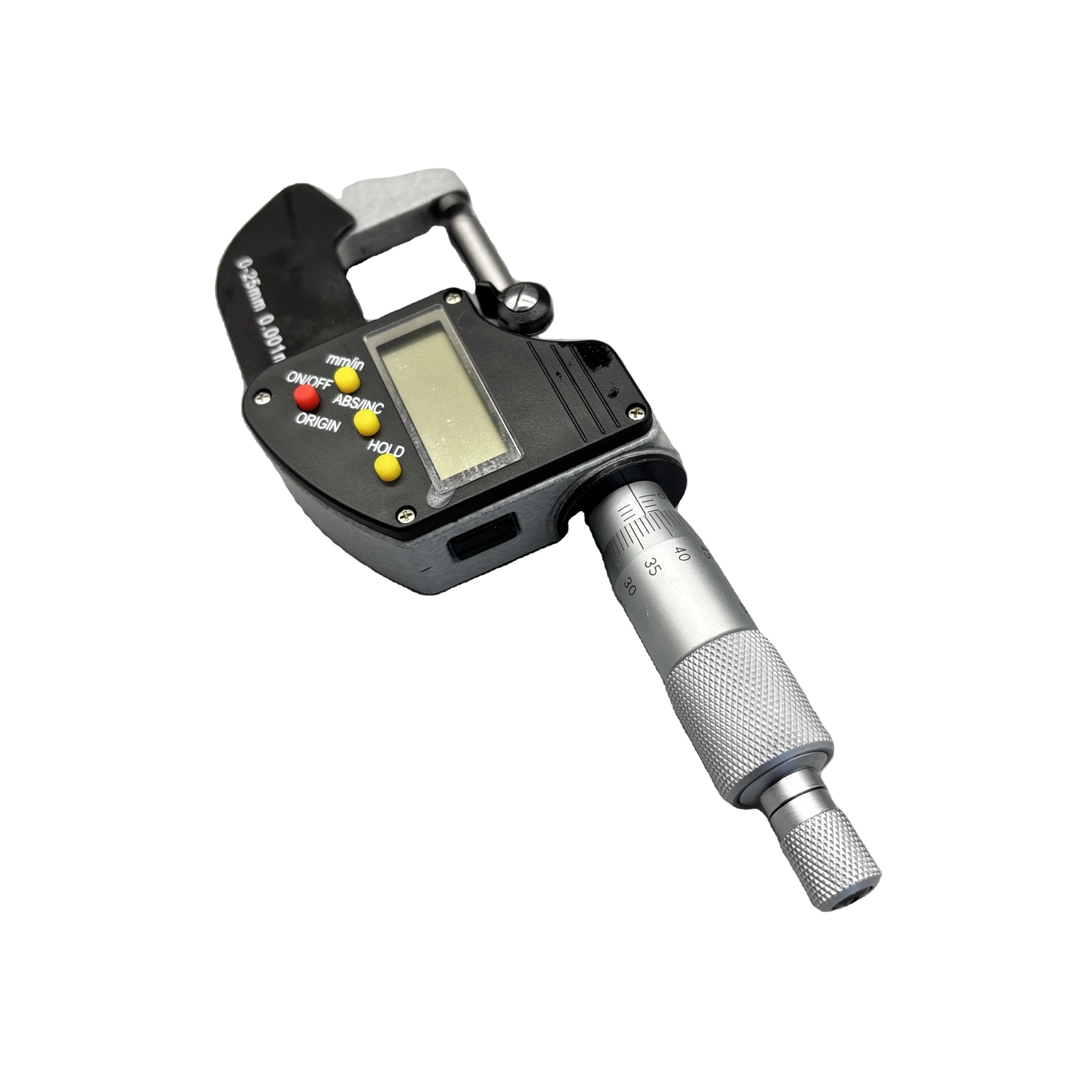0-25mm 0.001mm Resolution 5 Buttons LCD Screen Digital Micrometer Outside Digital Screw Gauge Thickness Gauge
0-25mm 0.001mm Resolution 5 Buttons LCD Screen Digital Micrometer Outside Digital Screw Gauge Thickness Gauge