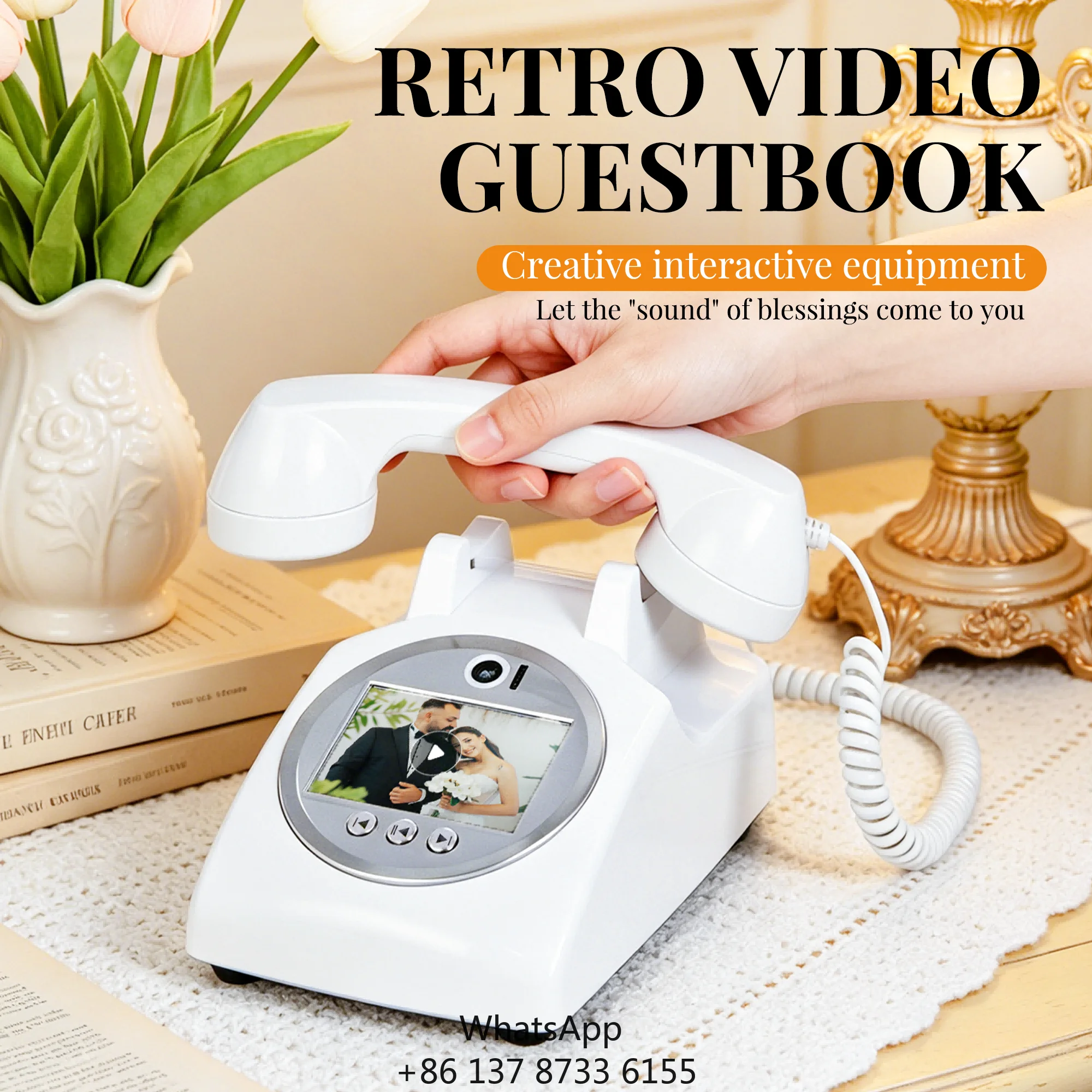 2026 New 1080P Video Guestbook Phone For Wedding Party Events Vintage Retro Antique Voice Message Recorder Telephone Device
2026 New 1080P Video Guestbook Phone For Wedding Party Events Vintage Retro Antique Voice Message Recorder Telephone Device