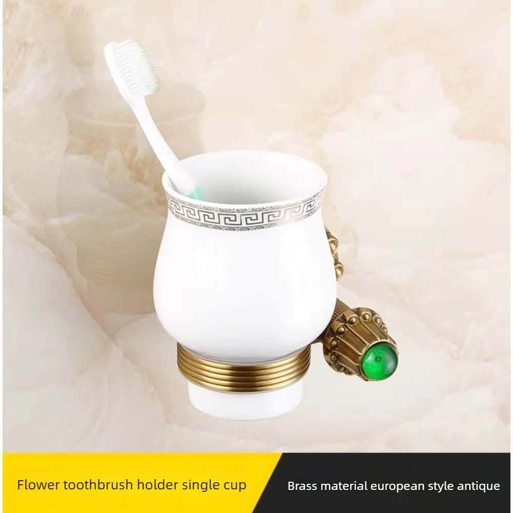 Antique single cup toothbrush cup holder,Brass bathroom special accessories storage
Antique single cup toothbrush cup holder,Brass bathroom special accessories storage
