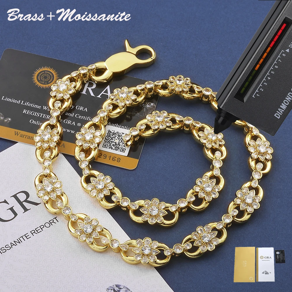 HHIOK 11mm VVS1 Moissanite Cuban Chain Necklace Iced Out Brass Bling D Color Moissanite Diamond Hip Hop Jewelry For Men Women
HHIOK 11mm VVS1 Moissanite Cuban Chain Necklace Iced Out Brass Bling D Color Moissanite Diamond Hip Hop Jewelry For Men Women