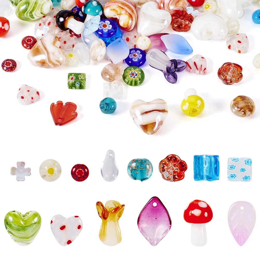 500g Handmade Lampwork Glass Beads DIY Jewelry Accessories Making Necklace Bracelets Anklets Supplies Mixed Color Mixed Shapes
500g Handmade Lampwork Glass Beads DIY Jewelry Accessories Making Necklace Bracelets Anklets Supplies Mixed Color Mixed Shapes