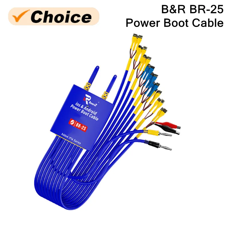 B&R BR-25 Power Supply Current Testing Cable for IP 5S-16ProMax Samsung Huawei Xiaomi Power Supply Repair Power On Test Cord
B&R BR-25 Power Supply Current Testing Cable for IP 5S-16ProMax Samsung Huawei Xiaomi Power Supply Repair Power On Test Cord