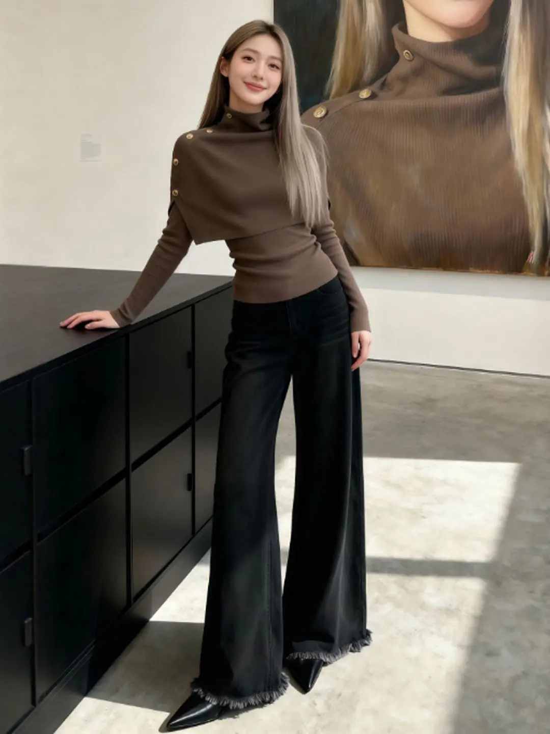 Retro Ele Asymmetrical Slim Fit Knitted Sweater Faionable Personali Top Spring 2026 Women's High Quali Knitwear
Retro Ele Asymmetrical Slim Fit Knitted Sweater Faionable Personali Top Spring 2026 Women's High Quali Knitwear