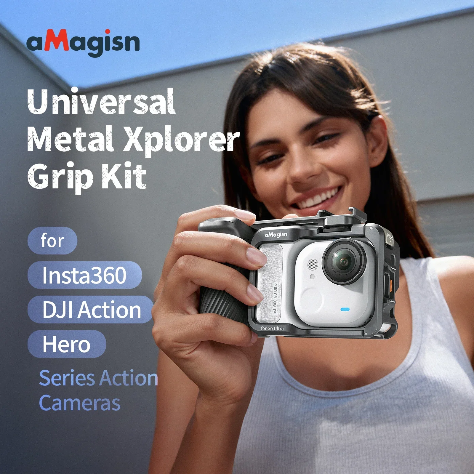 Metal Xplorer Grip Kit for Insta360 Go Ultra/insta360 Ace Series/Action Series/Hero Series Ergonomic Street Photo Grip
Metal Xplorer Grip Kit for Insta360 Go Ultra/insta360 Ace Series/Action Series/Hero Series Ergonomic Street Photo Grip