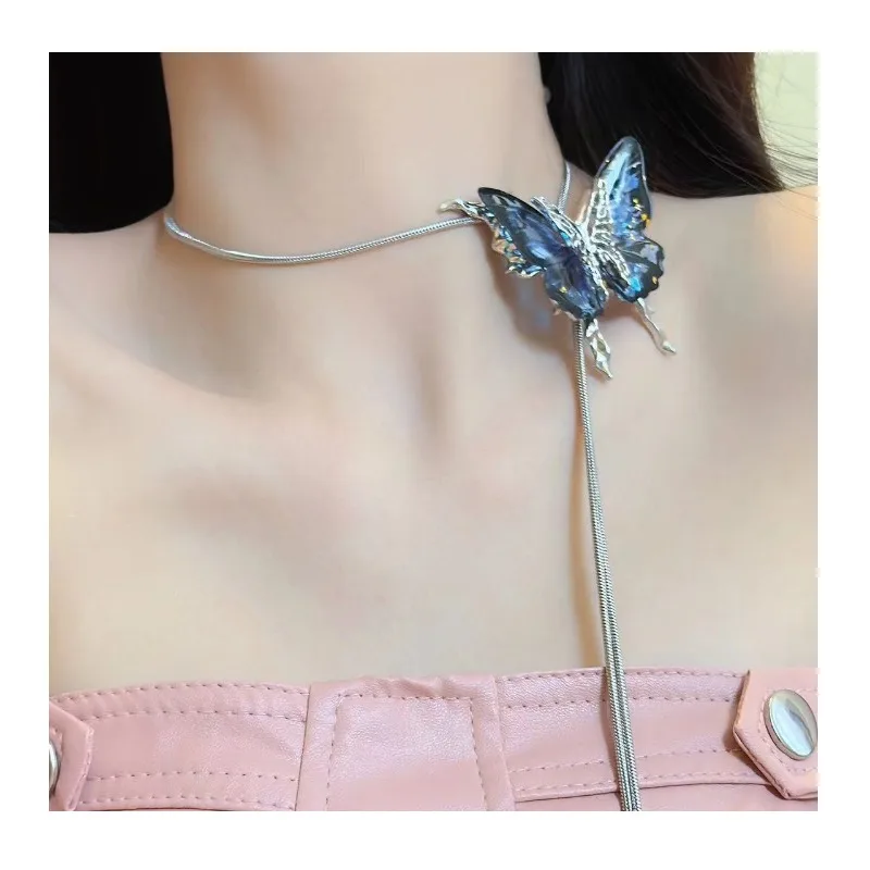 Spice Girl Pull Butterfly Necklace Female Niche Design Sense High Subculture Collarbone Chain Neck Strap Accessories Tide
Spice Girl Pull Butterfly Necklace Female Niche Design Sense High Subculture Collarbone Chain Neck Strap Accessories Tide