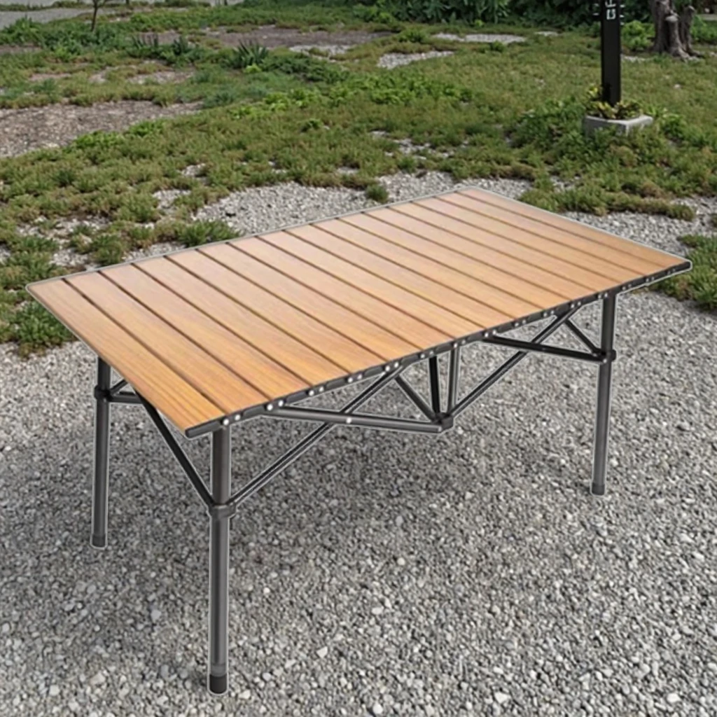 #Roll-up metal outdoor dining table portable track, such as folding design, suitable for patio camping and garden use
#Roll-up metal outdoor dining table portable track, such as folding design, suitable for patio camping and garden use