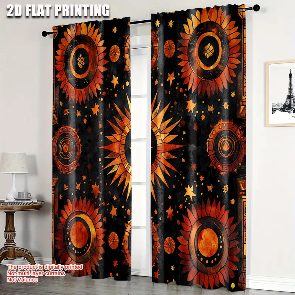 2pcs, Curtain Popular 2D print Orange Sun and Moon Machine Washable Polyester (without rod) Room Decor Perfect for Bedroom,
2pcs, Curtain Popular 2D print Orange Sun and Moon Machine Washable Polyester (without rod) Room Decor Perfect for Bedroom,