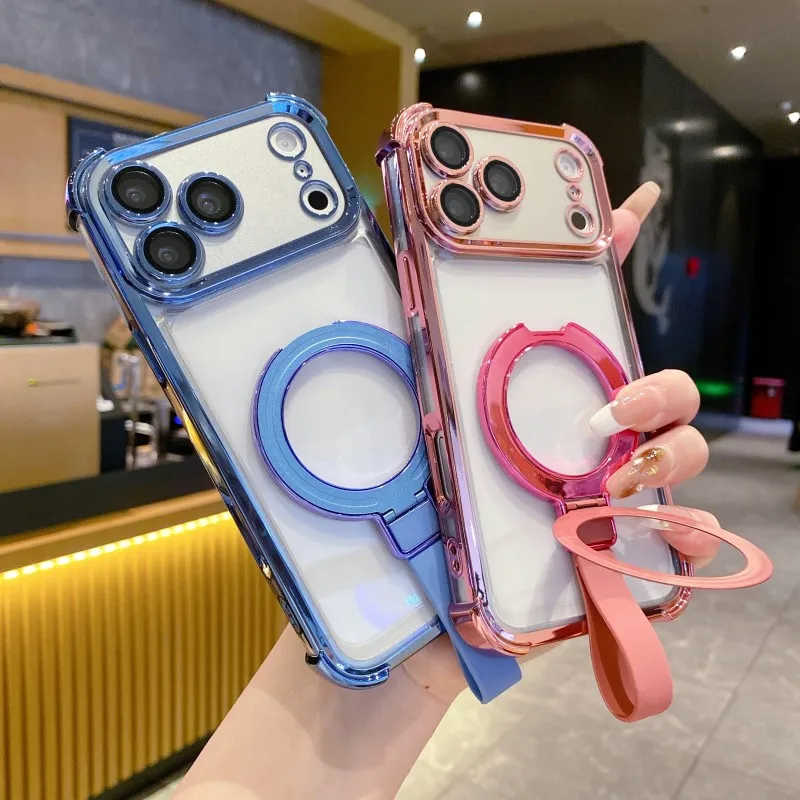 Tail Magnetic Ring Stand Case for iPhone 17 Pro Max 16 14 13 12 11 15 Plus Shockproof Holder Luxury Plating Soft TPU Clear Cover
Tail Magnetic Ring Stand Case for iPhone 17 Pro Max 16 14 13 12 11 15 Plus Shockproof Holder Luxury Plating Soft TPU Clear Cover
