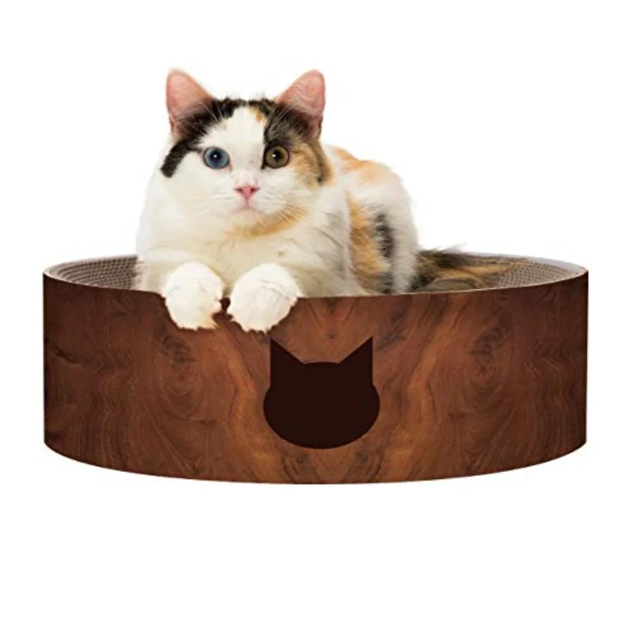 Cat Scratcher Bowl for Indoor Cats - Cat Scratching Lounger with Reversible Usability and Extra Comfort for Lounge Cardboard Be
Cat Scratcher Bowl for Indoor Cats - Cat Scratching Lounger with Reversible Usability and Extra Comfort for Lounge Cardboard Be