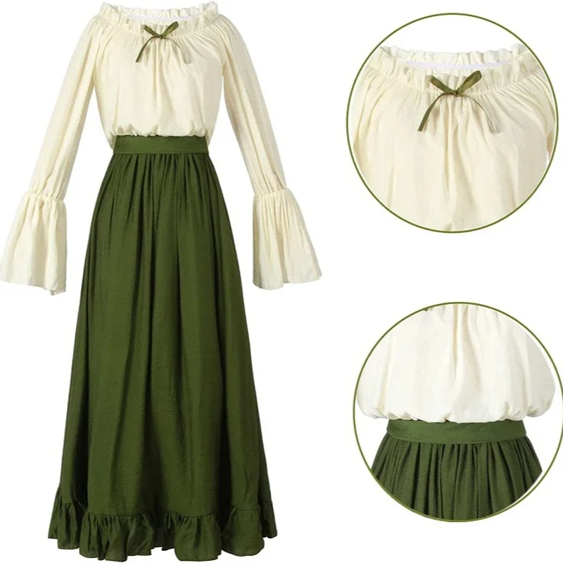 New Woman's Renaissance Medieval Long Dresses for Halloween Cosplay Ball Gowns Costumes Dresses Long Sleeve Waist Retro Dress
New Woman's Renaissance Medieval Long Dresses for Halloween Cosplay Ball Gowns Costumes Dresses Long Sleeve Waist Retro Dress