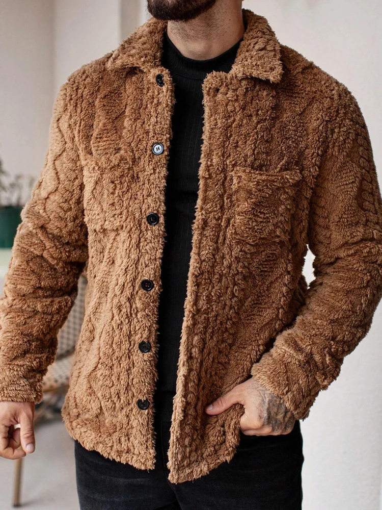 Men's Velvet Jacket Keep Warm Plush Lapel Winter Long Sleeves Solid Color Cardigan Single Breasted Casual American Retro Jackets
Men's Velvet Jacket Keep Warm Plush Lapel Winter Long Sleeves Solid Color Cardigan Single Breasted Casual American Retro Jackets