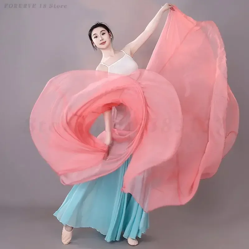 720-градусная двойная шифоновая китайская этническая танцевальная одежда, большая распашная юбка, длинные юбки, классический танцевальный костюм, сценическое выступление
720-градусная двойная шифоновая китайская этническая танцевальная одежда, большая распашная юбка, длинные юбки, классический танцевальный костюм, сценическое выступление