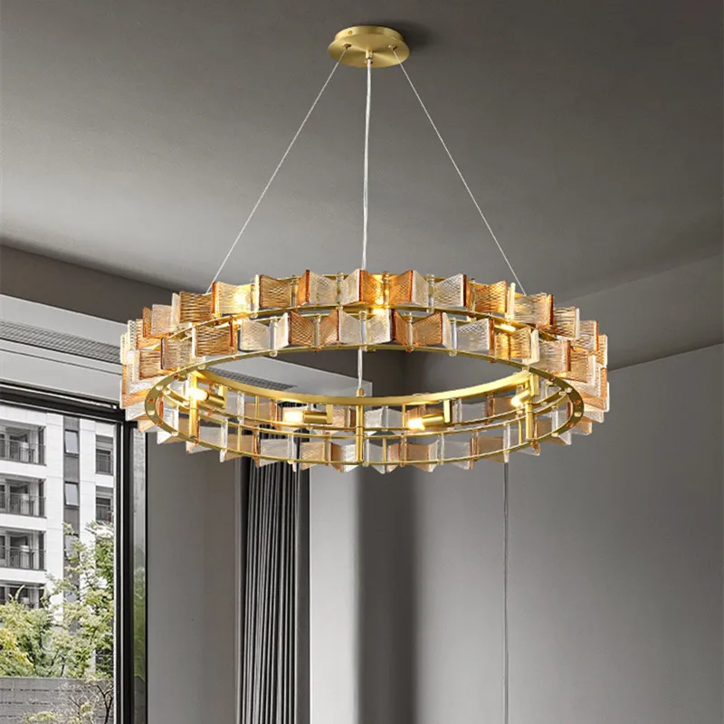 Modern Glass LED Chandelier Creative Design Luxury Suspension Lighting for Living Room Hotel Bedroom Bar Counter Home Decor Lamp
Modern Glass LED Chandelier Creative Design Luxury Suspension Lighting for Living Room Hotel Bedroom Bar Counter Home Decor Lamp