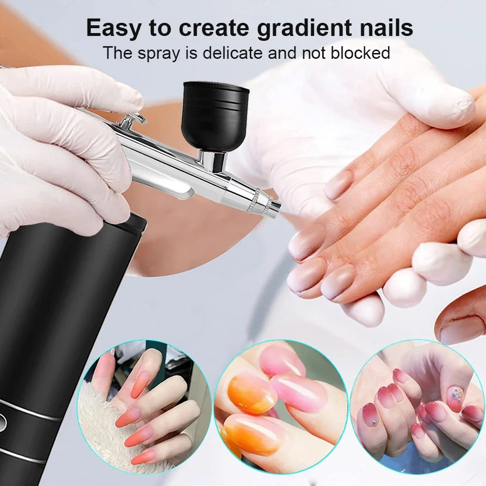 Portable Nail Art Airbrush Kit with High Pressure Nanobelt Compressor and Oxygen Injector Specialized Tools for Craft Painting
Portable Nail Art Airbrush Kit with High Pressure Nanobelt Compressor and Oxygen Injector Specialized Tools for Craft Painting