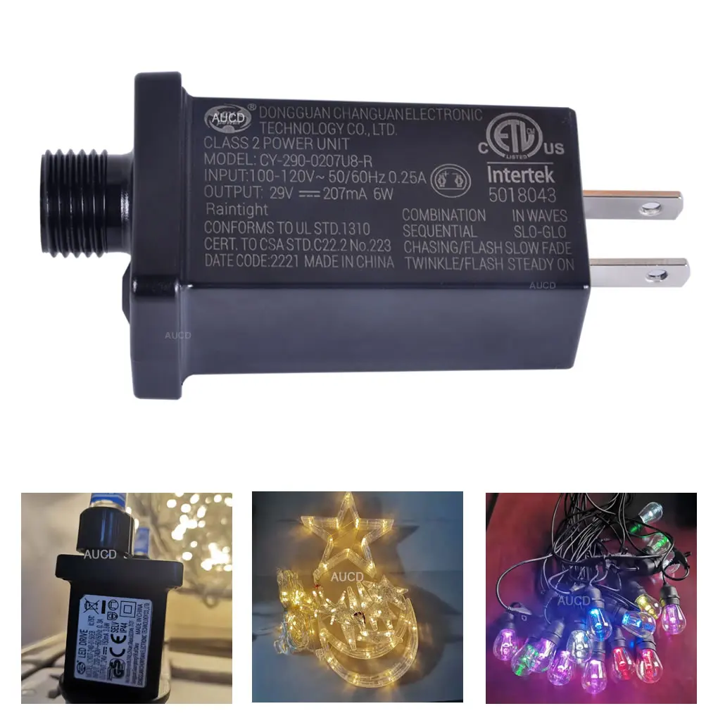 AC 110V To DC 29V 6W 8 Modes US Plug IP44 LED Driver Switch Power Adapter For Xmas Holiday Landscape Decor Wire String Lighting
AC 110V To DC 29V 6W 8 Modes US Plug IP44 LED Driver Switch Power Adapter For Xmas Holiday Landscape Decor Wire String Lighting