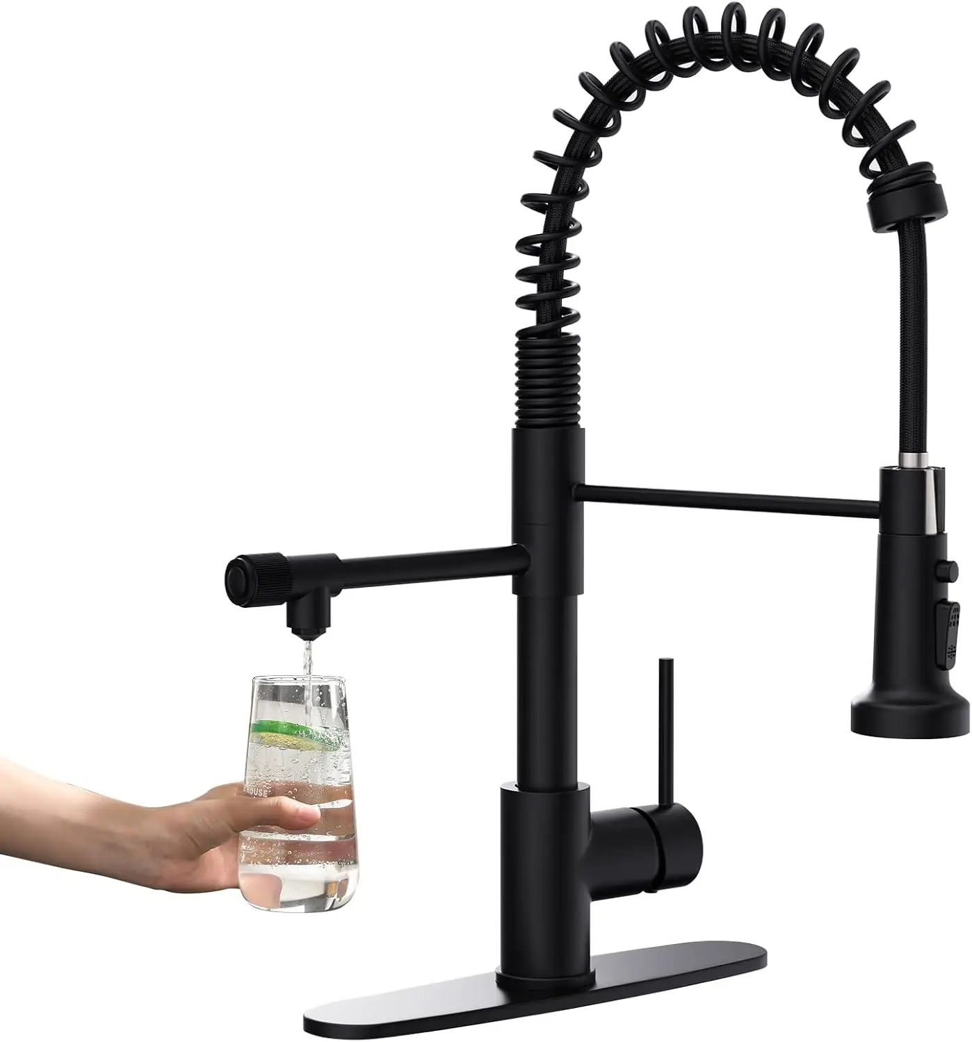 Выдвижной кухонный смеситель 3-в-1 с двойным режимом распыления, матовая черная отделка, простая установка
Выдвижной кухонный смеситель 3-в-1 с двойным режимом распыления, матовая черная отделка, простая установка