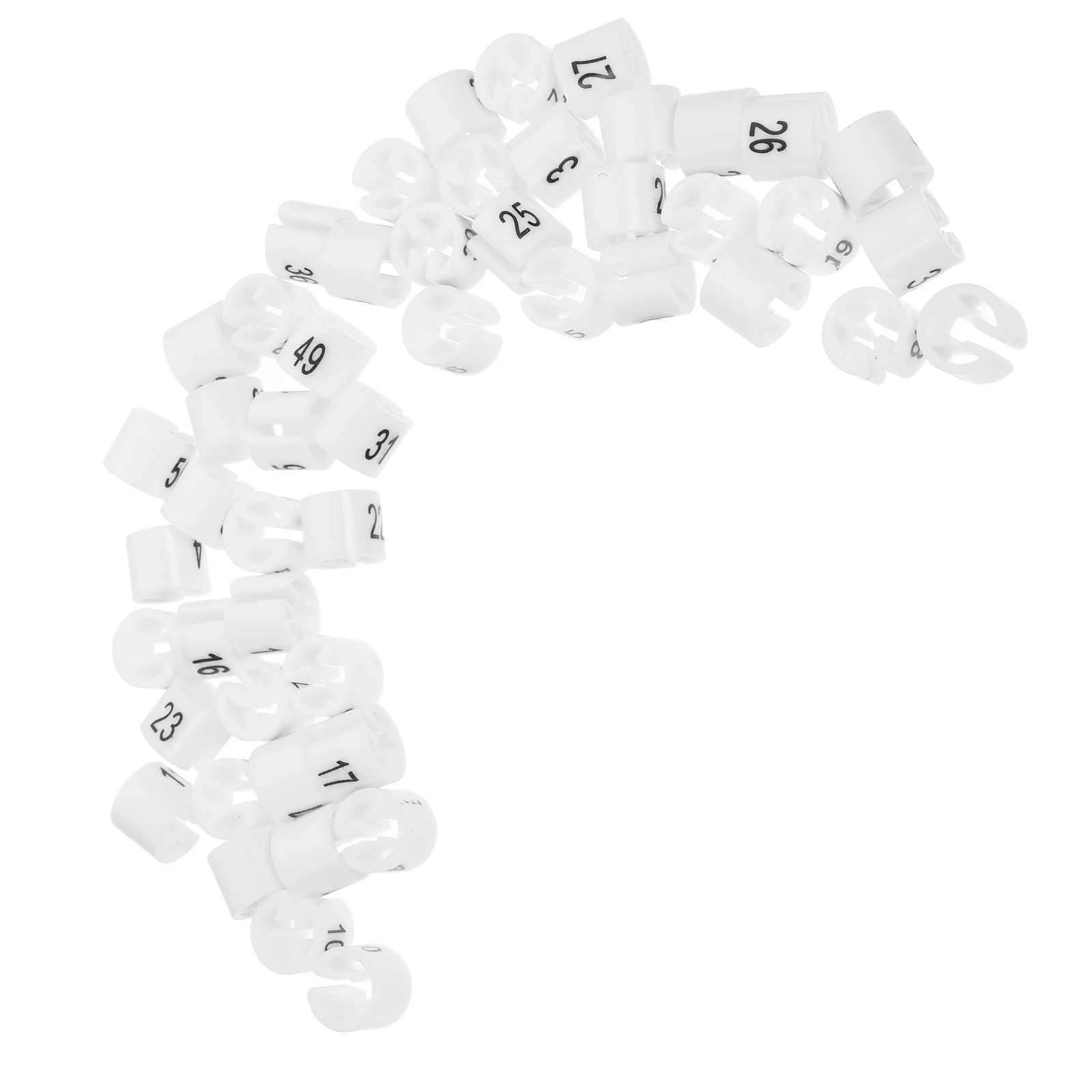 50 Pcs Size Ring Clothes Hangers Tag Markers Children's Clothing White Plastic Tags
50 Pcs Size Ring Clothes Hangers Tag Markers Children's Clothing White Plastic Tags