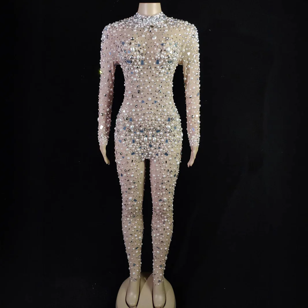 Sexy Pearl Rhinestone Slim Fit Perspective Zipper Party Shines Onesie Fashion Temperament Vestidos Largos Elegantes Fiesta Mujer
Sexy Pearl Rhinestone Slim Fit Perspective Zipper Party Shines Onesie Fashion Temperament Vestidos Largos Elegantes Fiesta Mujer