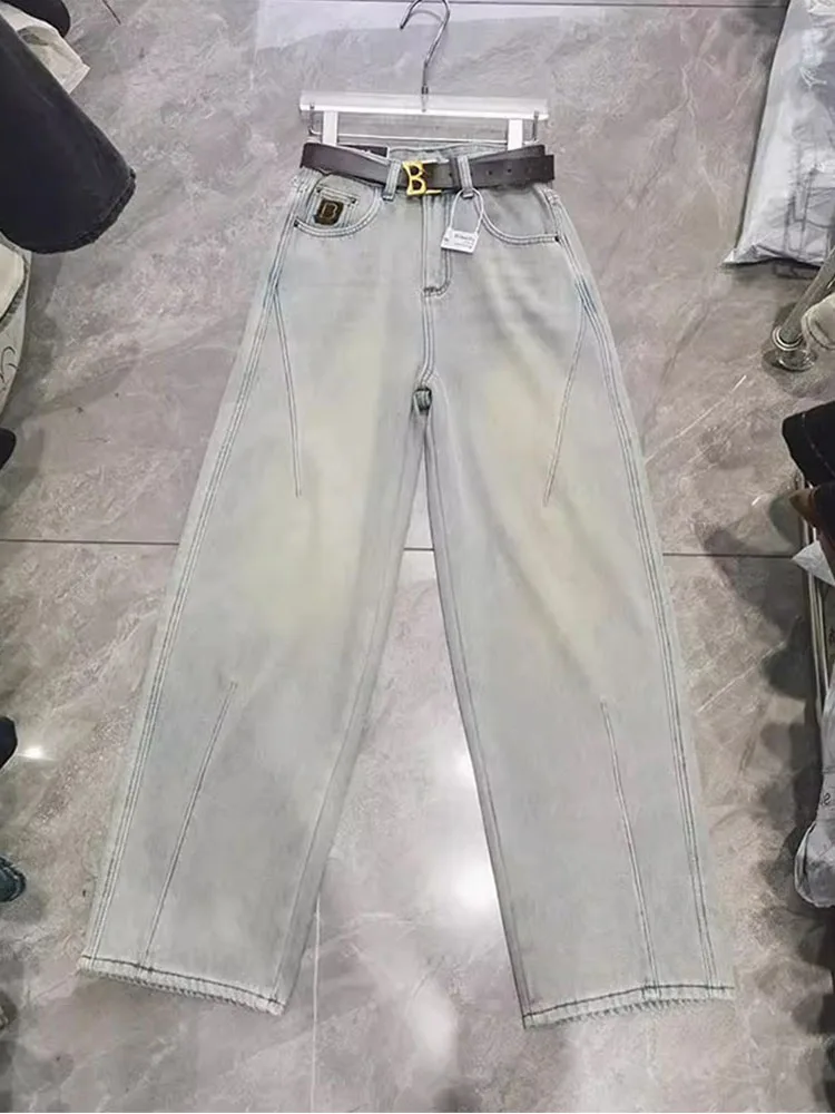 Американские джинсовые джинсы с завышенной талией, женские свободные широкие брюки, длинные брюки с высокой талией, повседневная одежда, осенние новые большие размеры
Американские джинсовые джинсы с завышенной талией, женские свободные широкие брюки, длинные брюки с высокой талией, повседневная одежда, осенние новые большие размеры