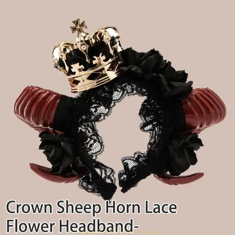 N5KB Lace AntelopeHorn Headband with Flower for Party Stage Performances Hairhoop Adult Cosplay Hairband Carnivals Hairhoop
N5KB Lace AntelopeHorn Headband with Flower for Party Stage Performances Hairhoop Adult Cosplay Hairband Carnivals Hairhoop