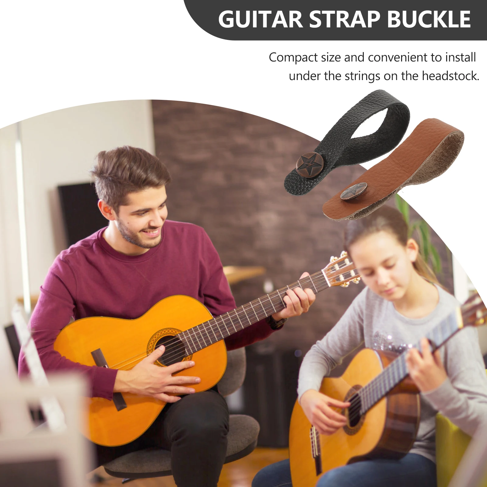 2 Pcs Guitar Neck Band Strap Lock Acoustic Adapter Straps Tie Ties Classical Headstock Cowhide Button
2 Pcs Guitar Neck Band Strap Lock Acoustic Adapter Straps Tie Ties Classical Headstock Cowhide Button