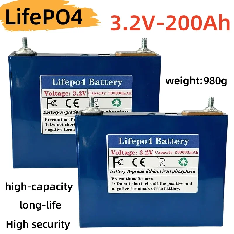 LifePO4 Rechargeable Lithium Iron Phosphate Battery Off Grid Solar System 200Ah 3.2V Suitable For Ships Golf Carts UPS Motor
LifePO4 Rechargeable Lithium Iron Phosphate Battery Off Grid Solar System 200Ah 3.2V Suitable For Ships Golf Carts UPS Motor