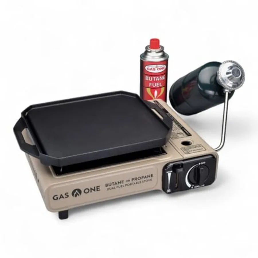 Газовая плита GasOne GS-3400P-KIT на пропане или бутане с плоской гриль-плитой, двухтопливная, для палаток, с горелками для кемпинга
Газовая плита GasOne GS-3400P-KIT на пропане или бутане с плоской гриль-плитой, двухтопливная, для палаток, с горелками для кемпинга