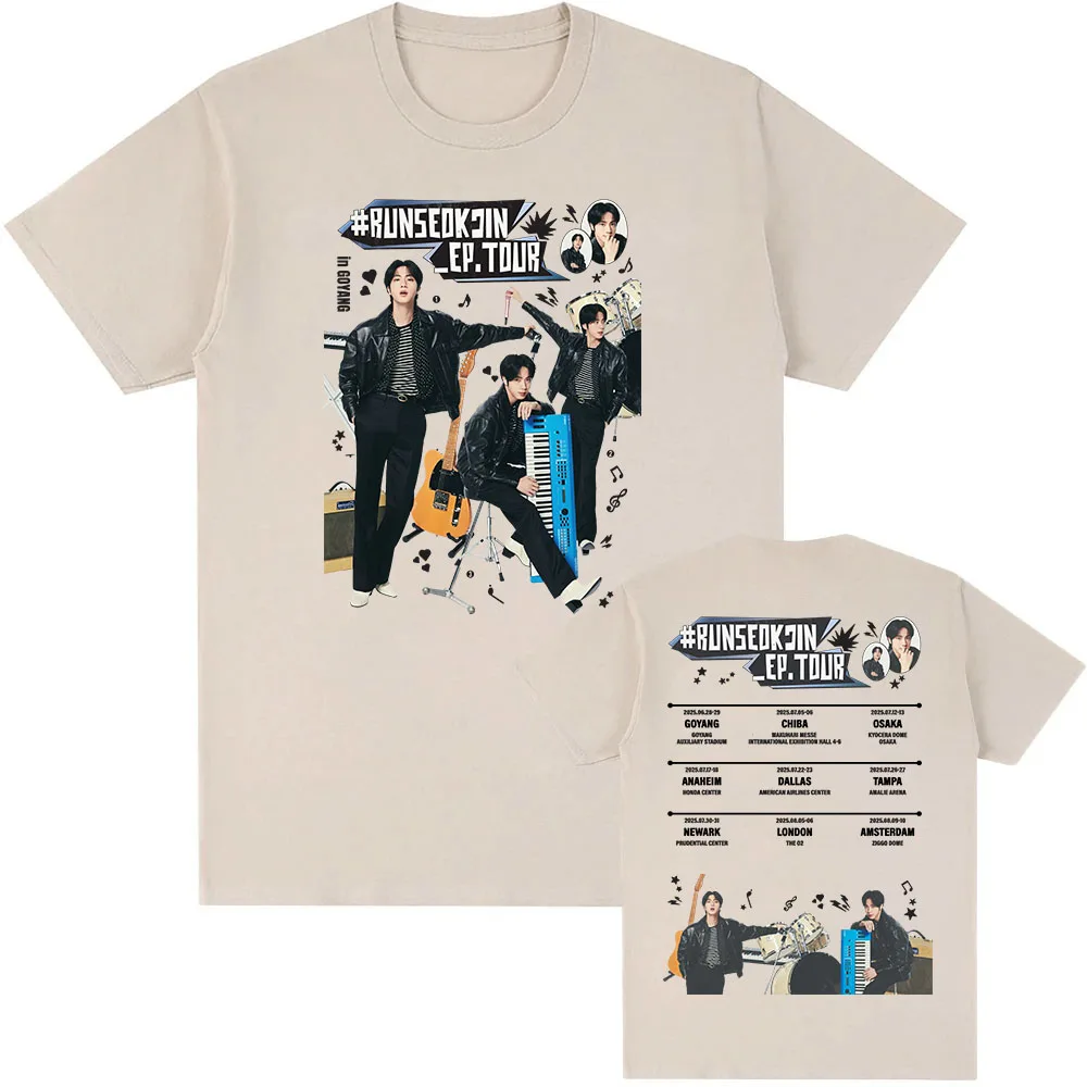 Jin RUNSEOKJIN EP TOUR 2025 Tshirts Korean Singer Graphic Print T-shirt Short Sleeve Cotton Summer T Shirt for Men/Women Clothes
Jin RUNSEOKJIN EP TOUR 2025 Tshirts Korean Singer Graphic Print T-shirt Short Sleeve Cotton Summer T Shirt for Men/Women Clothes