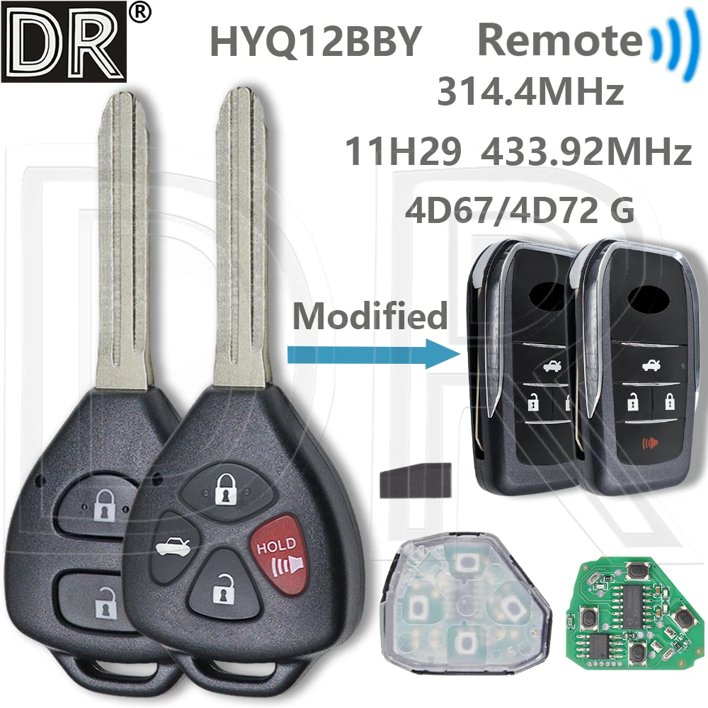 Great HYQ12BBY USA 11h29 Europe 314.4/433.93MHz 4D67/72 G Car Remote Key For Toyota Corolla Camry Avalon Matrix RAV4 Yaris Venza
Great HYQ12BBY USA 11h29 Europe 314.4/433.93MHz 4D67/72 G Car Remote Key For Toyota Corolla Camry Avalon Matrix RAV4 Yaris Venza