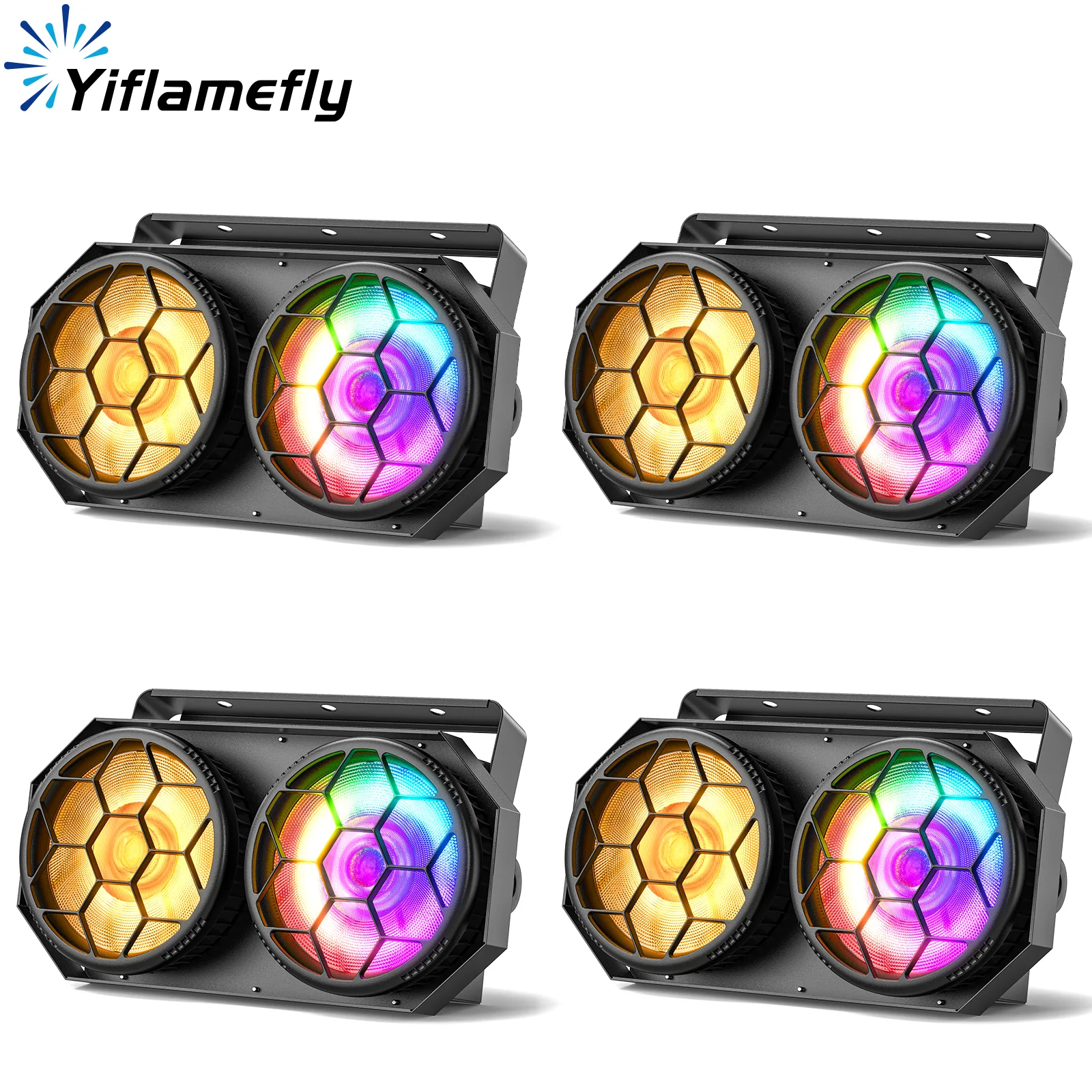 Yiflamefly 260W Dual-color COB LED Par Lights 2-eyes RGB LED Audience Lights DMX512 Stage Lights For DJ Disco Wedding Party Show
Yiflamefly 260W Dual-color COB LED Par Lights 2-eyes RGB LED Audience Lights DMX512 Stage Lights For DJ Disco Wedding Party Show