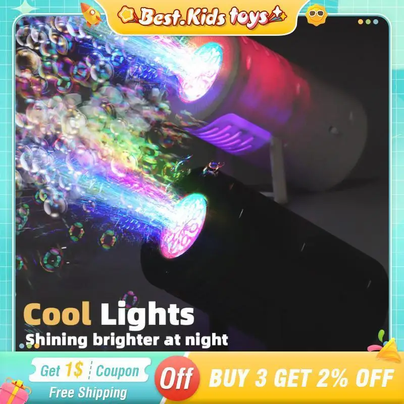 Multiple Holes Electric Stage Handheld Bubble Machine With colorful Lights Soap Blowing Bubble Kids Toys Outdoor Wedding Party
Multiple Holes Electric Stage Handheld Bubble Machine With colorful Lights Soap Blowing Bubble Kids Toys Outdoor Wedding Party