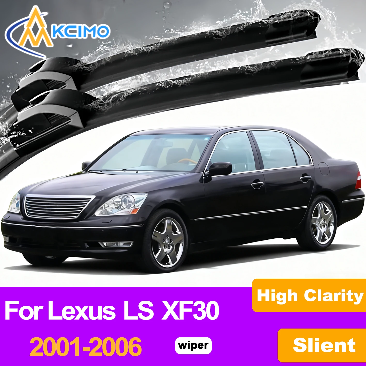 Kcimo 2pcs Front Windshield Wiper Blades For Lexus LS XF30 2001-2006, Quiet & Streak-Free Superb Rubber Material Car Accessories
Kcimo 2pcs Front Windshield Wiper Blades For Lexus LS XF30 2001-2006, Quiet & Streak-Free Superb Rubber Material Car Accessories