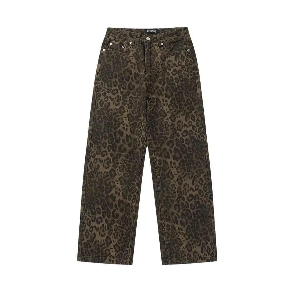 Soft Baggy Leopard Print Jeans Wide Leg Retro Cowboy Pants Straight Leg Ins Style Jeans Women Y2k Girls
Soft Baggy Leopard Print Jeans Wide Leg Retro Cowboy Pants Straight Leg Ins Style Jeans Women Y2k Girls