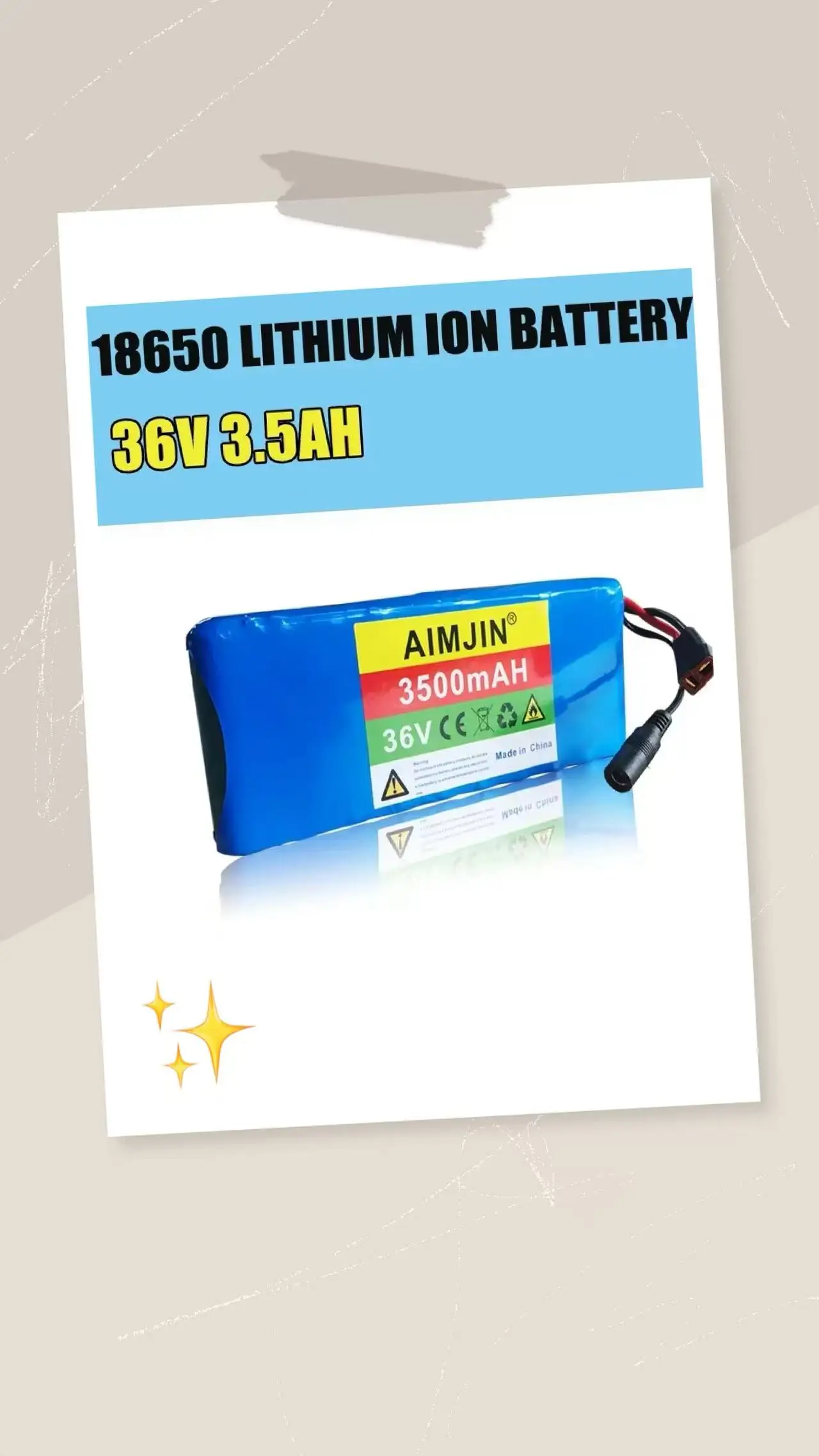 2025 Genuine 36V 3500mAh Lithium-Ion Rechargeable Battery Pack for Scooter And Bicycle 10S1P 18650 BMS 20A
2025 Genuine 36V 3500mAh Lithium-Ion Rechargeable Battery Pack for Scooter And Bicycle 10S1P 18650 BMS 20A