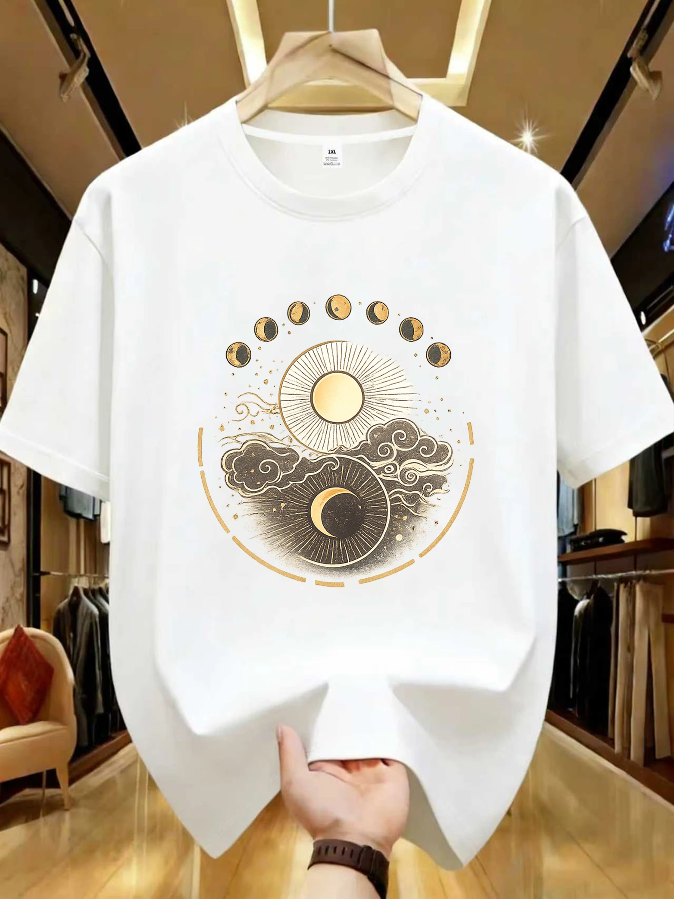 【WZM104123】Женская футболка с принтом Sun Moon Star, большого размера, с круглым вырезом, летняя, повседневная, с коротким рукавом, в уличном стиле, универсальная
【WZM104123】Женская футболка с принтом Sun Moon Star, большого размера, с круглым вырезом, летняя, повседневная, с коротким рукавом, в уличном стиле, универсальная