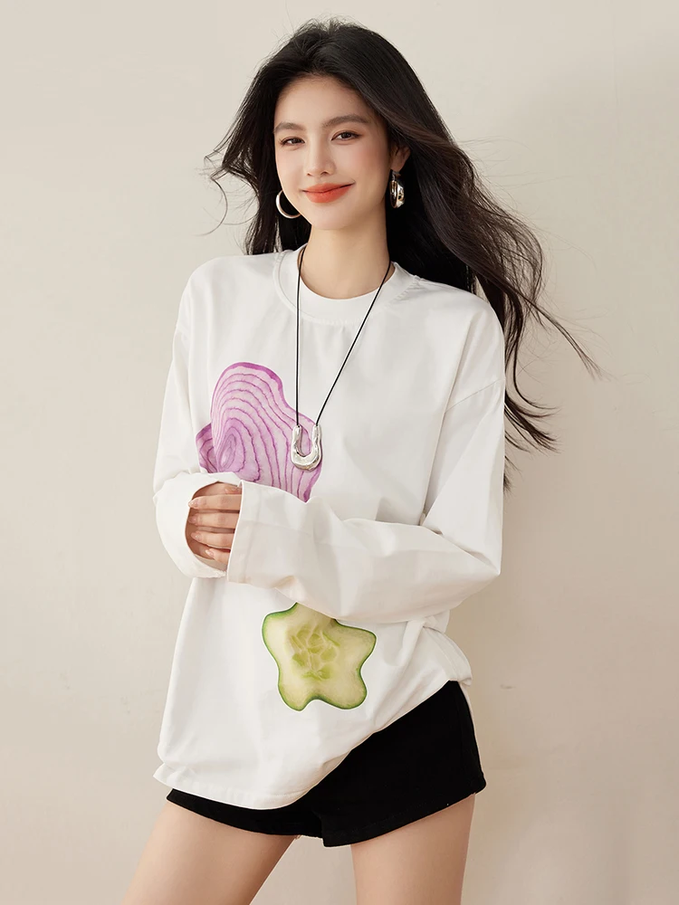 Harajuku Printed T-shirts Women 2025 Spring New Casual Versatile Long Sleeve T Shirts Korean Chic Tees Female O-Neck Tops
Harajuku Printed T-shirts Women 2025 Spring New Casual Versatile Long Sleeve T Shirts Korean Chic Tees Female O-Neck Tops