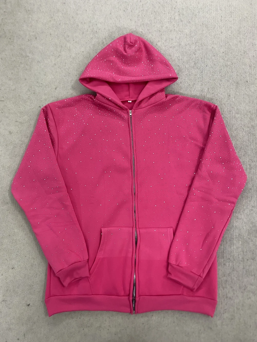 Gothic Rhinestone Inlaid Hoodie Solid Color Oversized Casual Jacket Trendy BF Style Fashion for Men And Women
Gothic Rhinestone Inlaid Hoodie Solid Color Oversized Casual Jacket Trendy BF Style Fashion for Men And Women