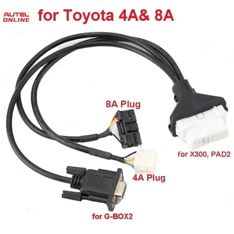Fit for Toyota 4A 8A Cable All Keys Lost Adapter Remote Programming Work with Autel G-BOX2, OBDSTAR X300 DP, XTOOL PAD2
Fit for Toyota 4A 8A Cable All Keys Lost Adapter Remote Programming Work with Autel G-BOX2, OBDSTAR X300 DP, XTOOL PAD2