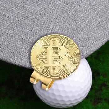 모자 클립 볼 마커, 크리에이티브 비트코인 모양, 마그네틱 골프 마크, 패션 골프 액세서리, 골퍼 친구를 위한 쥬얼리 선물